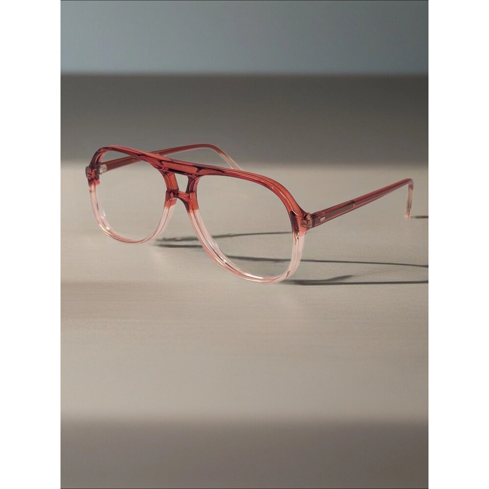 Vintage Ora Marco Brown Fade Plastic Eyeglasses Frames Oversized Retro